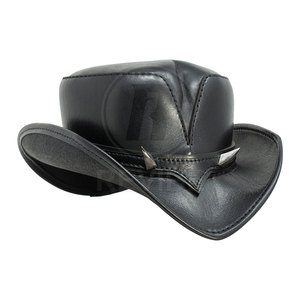 Outdoor Use High Quality Leather <b>Hats</b> For Best Selling Hot Arrival Leather <b>Hats</b> Customized Size Leather <b>Hats</b> - Product Image 3