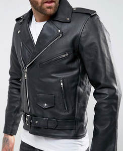 Chaqueta de cuero de alta calidad, fabricada profesionalmente para hombres, chaqueta de cuero transpirable con logotipo personalizado recién llegados, ajuste elegante - Product Image 3