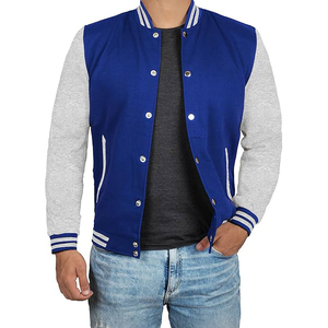 Chaqueta de Invierno Elegante para Hombre, Diseño Varsity Letterman 100% Lona de Alta Calidad con Cuerpo de Lana, Mangas de Cuero y Cuello Alto - Product Image 5