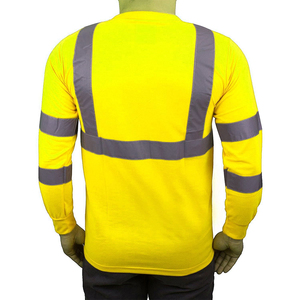 Camiseta de Trabajo de Manga Corta de Alta Visibilidad Personalizada, Camisetas de Seguridad Reflectantes y Transpirables para Hombre - Product Image 4