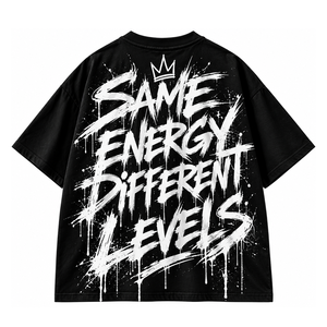 เสื้อยืดโอเวอร์ไซส์สีดำลาย Loyalty แบบยูนิเซ็กส์ สตรีทแวร์ สีขาวสไตล์วินเทจลำลอง แขนสั้น ผ้าฝ้าย 100% ระบายอากาศได้ดี ไซส์พลัส - Product Image 2
