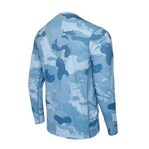 T-shirt de pêche pour homme 100% polyester, imprimé, manches longues, prix bas, respirant et léger. - Product Image 4