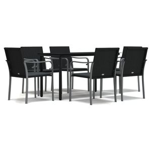 Conjunto de Comedor para Jardín en Gris Oscuro - Product Image 2