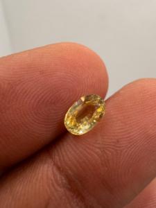 Zafiro amarillo natural, corte ovalado, 1.35ct, 7.5x5x4mm, piedra preciosa facetada suelta de Ceilán para la fabricación de joyas, gemas Zehra - Product Image 4