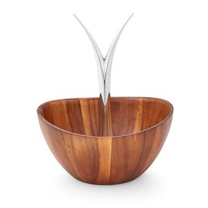 ชามใส่ผลไม้ฐานไม้พร้อมดีไซน์ต้นไม้โลหะผสม ชามเสิร์ฟตกแต่ง - Product Image 6