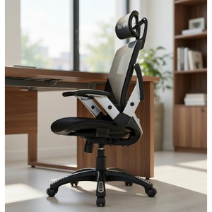 Wholesale Ergonomic High <b>Back</b> Mesh Office Chair Flip-Up Arms and Adjustable Headrest for B2B Bulk Orders - Product Image 5