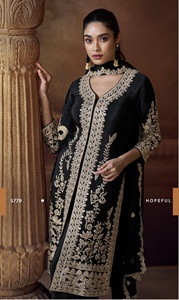Traje Palazzo Moderno de Chinon Pesado para Mujer, Talla Única, con Bordado de Lentejuelas, Ideal para Fiesta de Graduación o Boda - Product Image 4