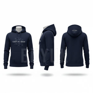 เสื้อฮู้ดซิปแบบสั่งทำพิเศษสำหรับผู้ชาย ทรงโอเวอร์ไซส์ สไตล์สตรีทแวร์ ผ้าฝ้าย 100% วินเทจ กันลม ทรงหลวม สีดำ ผ้าเฟรนช์เทอร์รี่ - Product Image 1