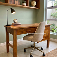 Bureau industriel minimaliste en bois de bateau recyclé fait main, finition durable à base d'eau, pour bureau, commerce, maison, hôtel, écologique