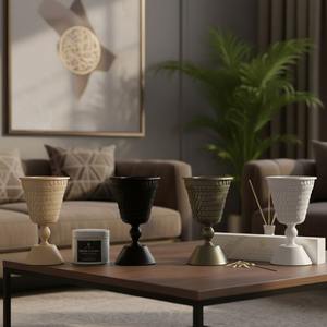 Brûleur d'encens arabe de luxe, porte-encens Oud Bukhoor, encensoir en métal de qualité supérieure pour la décoration de la maison du Moyen-Orient, coffret cadeau d'encens Oud - Product Image 1