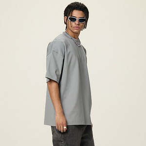 T-shirt en coton blanc surdimensionné pour homme, manches courtes, col rond, imprimé animal, respirant, jersey 300g, coupe décontractée - Product Image 5