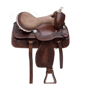 Selle Western pour Cheval d'Endurance de Haute Qualité en Cuir Pur avec Arceau en Bois - Product Image 1