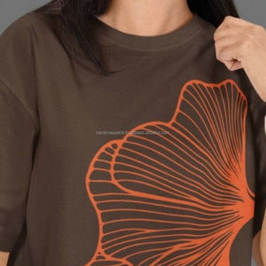 Camiseta de Algodón Grueso Nardon Apparel para Mujer, 100% Algodón de Calidad, Impresión Personalizada, Camisetas Extra Grandes para Mujer - Product Image 5