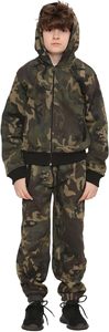 Conjunto Deportivo de Camuflaje para Niños, Unisex, al por Mayor, Personalizado, de Forro Polar, para Invierno, con Sudadera con Cremallera Completa y Pantalones, Diseño 2 en 1 Transpirable - Product Image 6