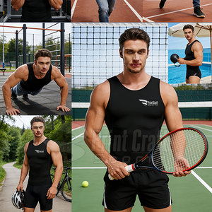 <b>Customized</b> Your Own <b>Design</b> Sleeveless <b>Compression</b> <b>Shirts</b> Quick Dry Sleeveless <b>Compression</b> <b>Shirts</b> - Product Image 6