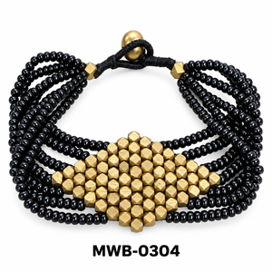 Bracelet élastique fait main en perles de verre soufflé multicolores de style néo-gothique pour homme et femme, idéal pour les fêtes MWB-0304 - Product Image 5