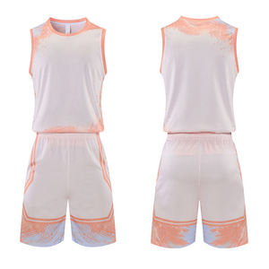 Breathable Custom Color Basketball Uniform <b>Set</b> 100% Polyester Moisture-Wicking Sleeveless - Product Image 4
