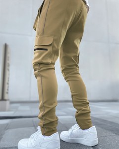 Pantalones deportivos de poliéster con ribete reflectante, pantalones de chándal de secado rápido, fabricante mayorista, pantalones jogger personalizados para hombre - Product Image 6