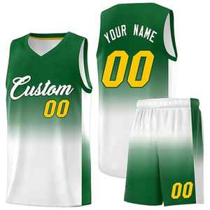 Maillot de baseball personnalisé à dégradé, short pour hommes et jeunes, tenue d'équipe avec nom et numéro imprimés, vêtements de basketball sur mesure. - Product Image 4