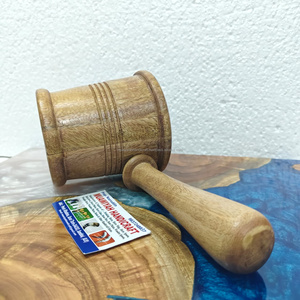 Mortier et pilon en bois, dernier design, pour herbes et épices, outil de cuisine, presse-ail, personnalisé, écologique, ensemble de cuisine moderne - Product Image 3