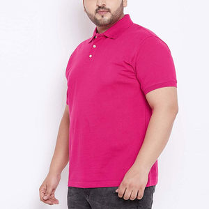 Polo pour homme grande taille à manches courtes, couleur unie, décontracté, confortable, respirant, en coton, coupe ample, haut d'été - Product Image 2