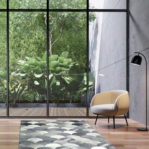 พรมปูพื้นที่ทันสมัยสำหรับห้องนั่งเล่นและลานหนังพรมปรับขนาดและสีได้ OEM ของตกแต่งบ้าน - Product Image 1