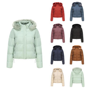 Custom <b>Women</b> Eco-Friendly Quick Dry Memory Fabric <b>Waterproof</b> Hooded <b>Puffer</b> <b>Jacket</b> Fur Trim Cotton Zipper Closure Premium - Product Image 5