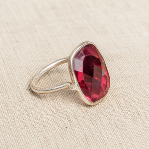 Natural Pink Topaz Gemstone <b>Ring</b> 925 Sterling <b>Silver</b> Rose Gold Plated Yellow Gold Plated Handmade Statement Jewelry for Women - Product Image 5