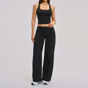 Vêtements de sport pour femmes en gros, ensemble de sport 2 pièces, débardeur personnalisé, respirant, pour la remise en forme, l'entraînement, le yoga, vêtements de sport - Product Image 6