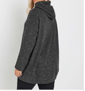 Sweat à capuche pour femme avec logo transfert, en tissu épais et lourd, entièrement zippé, orné de strass, 100% coton, vente en gros, direct usine - Product Image 2