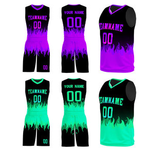 Sublimation Basketball Uniforms <b>Set</b> High Quality Jersey, Shorts Professional Team Sports Wear OEM Design Basketball Uniforms <b>Set</b> - Product Image 2