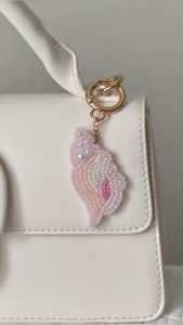 Premium Handmade Embroidery Beaded <b>Keychain</b> with Detailed Floral Embroidery and Sparkling Bead Embellishments - Product Image 2