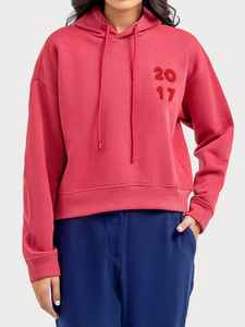 Sudadera con Capucha Rosa para Mujer, de Lona de Poliéster/Algodón, Antipilling, Transpirable, para Invierno, Totalmente Personalizable, Precio Económico - Product Image 5