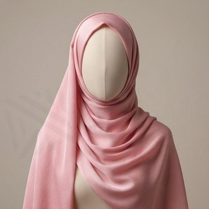 Hiyab de Chifón Rosa, Color Sólido, Suave al Tacto, para Uso Diario, Pañuelo Étnico para Mujer - Product Image 6