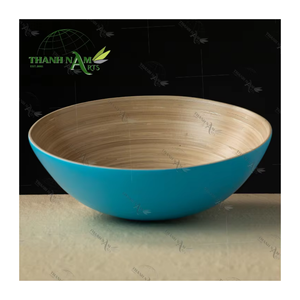 OEM Custom Spun Bamboo Classic Fruit Bowl Eco-Friendly Lightweight Disposable with >10L Capacity Kitchen <b>Table</b> Display Parties - Product Image 2