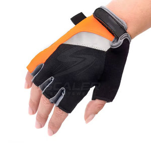 Half Finger Cycling <b>Gloves</b> Breathable Polyester Nylon Unisex Universal Fit Hook And Loop Closure - Product Image 6