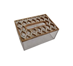 Nouvelle boîte à mouchoirs en bois et résine nacre, design moderne, taille et couleur personnalisables, cadeau de Ramadan et de l'Aïd, décoration de table de bureau, qualité supérieure - Product Image 4