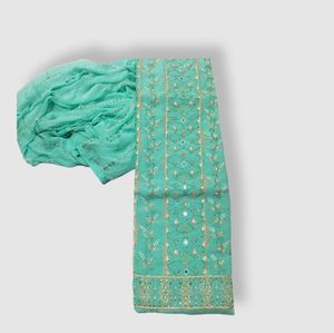 Vêtements de fête pour femmes brodés à la main de style indien et pakistanais Salwar Kameez élégants motifs de fantaisie pour femmes - Product Image 2