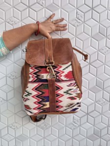 Nouveauté 2026 : Sac à dos en cuir véritable fait main, jacquard, multi-usages, unisexe, vente en gros, produit en vrac - Product Image 2