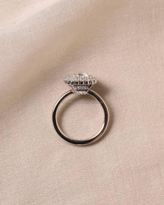 Bague de fiançailles/mariage vintage en or jaune 14 carats avec diamant de culture IGI/GIA, or blanc fin unisexe, pour anniversaire, digne d'une fête - Product Image 3