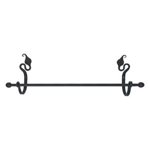 Toallero individual de hierro fundido negro rústico vintage, montado en la pared con gancho, para el hogar, hoteles, accesorio de baño - Product Image 2