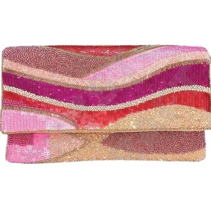 Indian Handmade Luxury <b>Crystal</b> Fashion Accessories Multicolor <b>Beaded</b> Baguette Bag Handle Durable Casual Handbag with Local Styl - Product Image 1