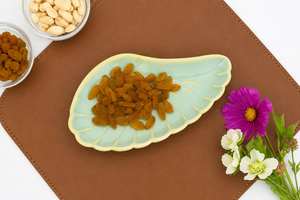 <b>Ceramic</b> Leaf-Shaped Serving <b>Plate</b> Celadon Green Plant Pattern Dish for Snacks and Dry Fruits for Appetizers & Snacks - Product Image 4
