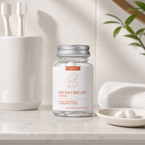 [FROM OREUM] Dentifrice solide de voyage saveur mandarine de Jeju, 60 comprimés, pour articles de toilette personnels en voyage - Product Image 4