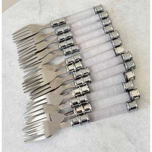 Ensemble de fourchettes à dîner en acier inoxydable au design moderne, anti-rouille, vaisselle de cuisine - Product Image 4