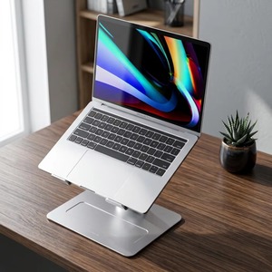 ขาตั้งแล็ปท็อปอะลูมิเนียมแบบปรับได้สำหรับ MacBook Pro แบบตั้งโต๊ะพร้อมปรับความสูงได้ - Product Image 2