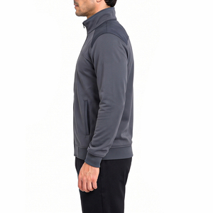 Blouson bomber gris zippé pour homme, col montant, coupe décontractée, coupe-vent, vêtement d'extérieur, veste de sport pour homme, idéal pour l'hiver - Product Image 6