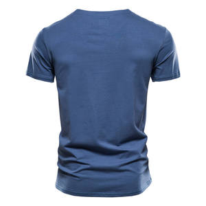T-shirts de sport pour hommes avec logo personnalisé découpé et cousu, séchage rapide, respirants, en coton/polyester - Product Image 5