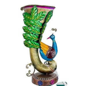 Artisanat métallique Décoration d'intérieur Art déco de table Pièce décorative légère pour Diwali Composants métalliques découpés et façonnés à la main - Product Image 2