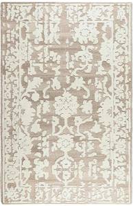 Tapis d'appoint texturé tufté à la main |   Tapis fait main en poils coupés blancs et en poils bouclés beiges pour la décoration moderne de la maison et du salon - Product Image 6